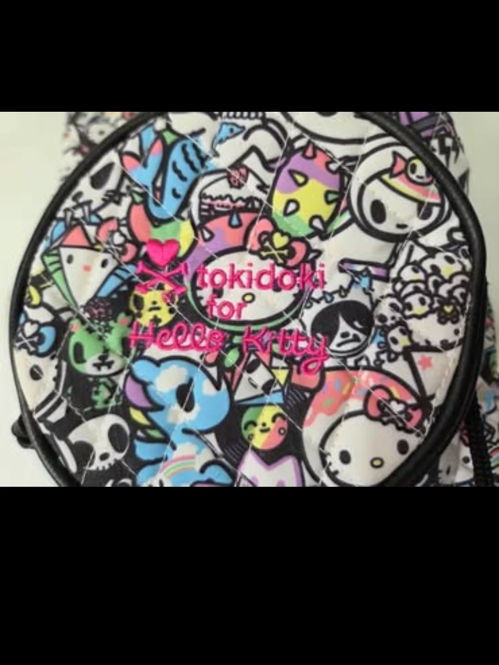 Tokidoki Hello Kitty Drawstring Bucket Bag with Front Pouch
